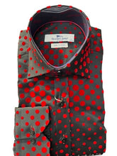 Load image into Gallery viewer, Claudio Lugli Flocked Dots Long Sleeve Shirt