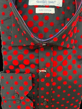 Load image into Gallery viewer, Claudio Lugli Flocked Dots Long Sleeve Shirt
