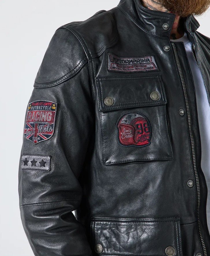Joe Browns Brilliant Badged Leather Jacket – Wards Group Ltd