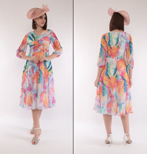 Lizabella Multi Coloured Organza Dress