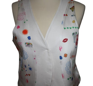 Vilagallo Smart Tay Linen V Neck Waistcoat
