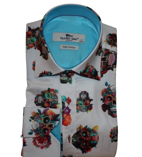 Claudio Lugli Skulls Long Sleeve Shirt