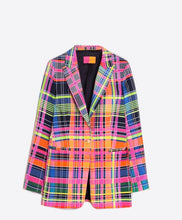 Load image into Gallery viewer, Vilagallo Sophia MultiColoured Checked Gabardine Jacket