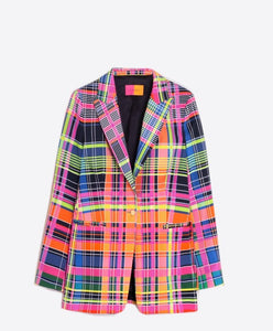 Vilagallo Sophia MultiColoured Checked Gabardine Jacket
