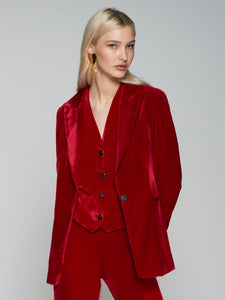 Vilagallo Red Velvet Waistcoat