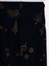 Load image into Gallery viewer, Vilagallo Navy Velvet Flocked Glitter Waistcoat