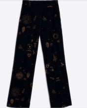 Load image into Gallery viewer, Vilagallo Navy Velvet Flocked Glitter Trousers