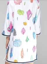Load image into Gallery viewer, Vilagallo Kaftan Diletta Print Tunic Motivos Marinos