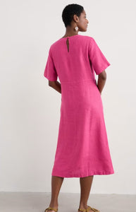 Seasalt Grass Wave Linen Midi Dress