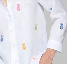 Load image into Gallery viewer, Vilagallo Poline Embroidered Lino Blanco Shirt