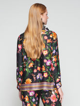 Load image into Gallery viewer, Vilagallo Shirt Tea Estampado Flor Negro