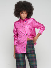 Load image into Gallery viewer, Vilagallo Shirt Mariela Motivos Hipica Rosa Silk