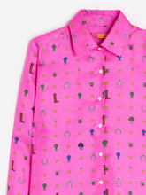 Load image into Gallery viewer, Vilagallo Shirt Mariela Motivos Hipica Rosa Silk