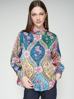 Vilagallo Shirt Donia Estampado Floral Multicolour