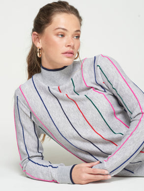 Vilagallo Knitwear CA Vivos Colores Grey Multicolour