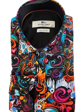 Claudio Lugli Graffiti with Crazy Guitars Long Sleeve Shirt