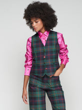 Load image into Gallery viewer, Vilagallo Tartan Waistcoat Agata Escoces Perfil Rosa