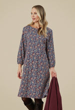 Load image into Gallery viewer, Adini Antara Dress Marina Print Blue Opal