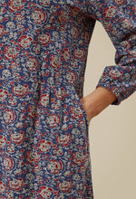Load image into Gallery viewer, Adini Antara Dress Marina Print Blue Opal