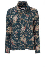 Load image into Gallery viewer, Adini Velma Top with Jacquard Print Deepest Teal