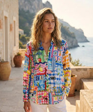 Load image into Gallery viewer, Vilagallo Capri Patchwork Print Shirt