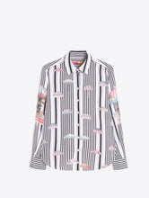 Load image into Gallery viewer, Vilgallo Striped Shirt with Umbrella Print
