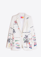 Load image into Gallery viewer, Vilagallo White Jacket with Quirky Print