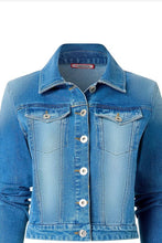 Load image into Gallery viewer, Joys of Spring Applique &amp; Embroidered Denim Jacket