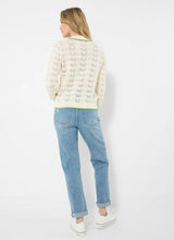 Load image into Gallery viewer, Joe Browns Suzie Floral Embroidered Collared Pointelle Cardigan