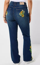 Load image into Gallery viewer, Joe Browns Sophia Sunflower Embroidered Flared Jeans