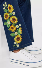Load image into Gallery viewer, Joe Browns Sophia Sunflower Embroidered Flared Jeans