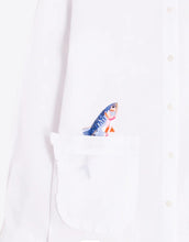 Load image into Gallery viewer, Vilagallo Linen Shirt w Embroidered Fish