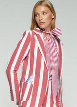 Load image into Gallery viewer, Vilagallo Striped Blazer with Fish Detail