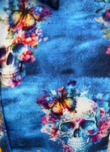 Load image into Gallery viewer, Caludio Lugli Skulls Blue Long Sleeve Shirt
