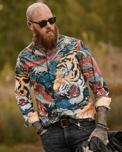 Load image into Gallery viewer, Joe Browns Dragon V Tiger Print Shirt