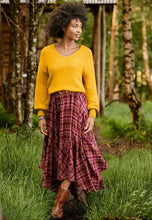 Load image into Gallery viewer, Joe Browns Asymmetric Hem Plaid Maxi Skirt