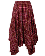 Load image into Gallery viewer, Joe Browns Asymmetric Hem Plaid Maxi Skirt