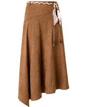 Load image into Gallery viewer, Joe Browns Faux Suede Midi Skirt w/ Braided Belt
