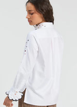 Load image into Gallery viewer, Vilagallo White Shirt with Embroidery