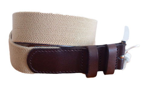 Ibex Webbing Belt with Leather ends