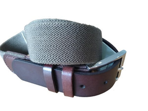 Ibex Webbing Belt with Leather ends