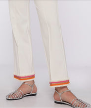 Load image into Gallery viewer, Vilgallo Carole White Knit Perfect Fit Trousers